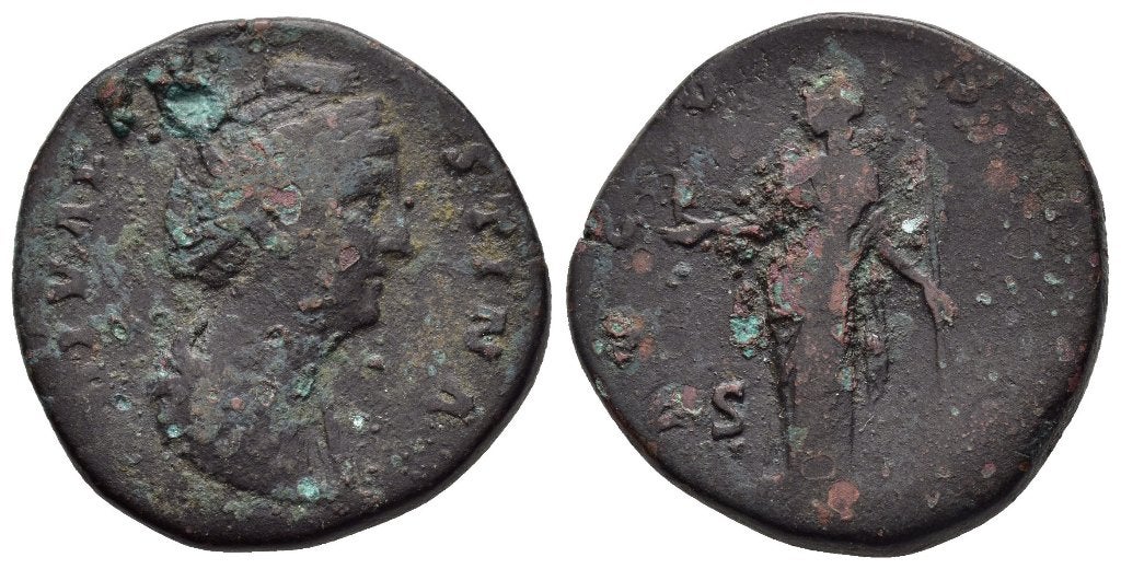 Monnaie romaine, sesterce de Diva Faustina, Enlèvement ou Envoi, Italie, Monnaie en vrac