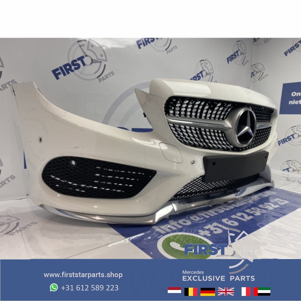 W205 C43 AMG Voorbumper COMPLEET Mercedes C Klasse 43 bumper, Utilisé, -, Avant, -