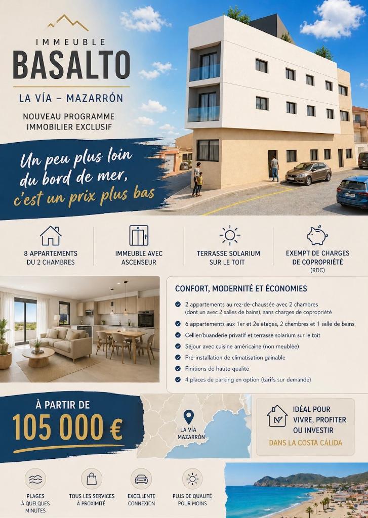 appartement 2ch a vendre en espagne