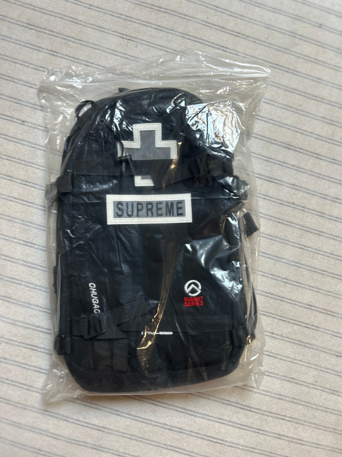 supreme x The North Face black backpack, Ophalen of Verzenden, Zo goed als nieuw