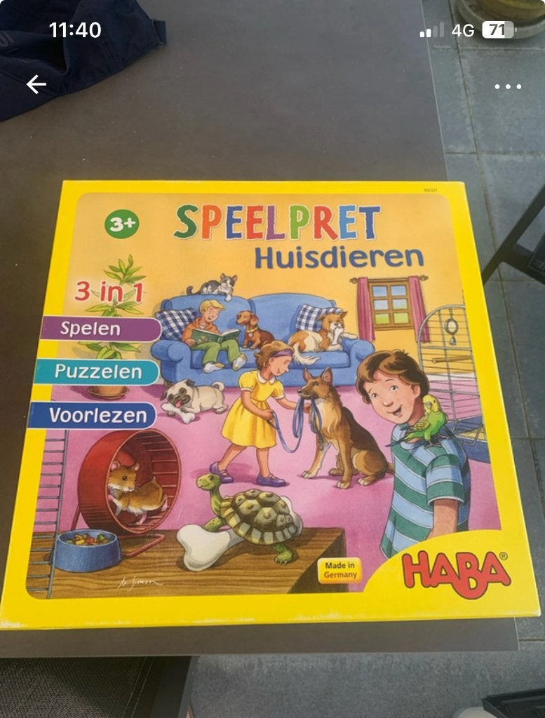 Huisdieren spel Haba, Kinderen en Baby's, Speelgoed | Educatief en Creatief, Ophalen, Zo goed als nieuw, Ontdekken