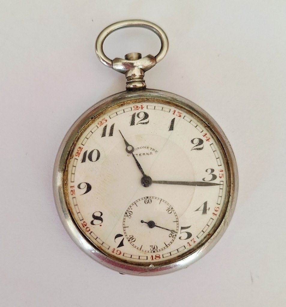 Antieke zakhorloge/chronometer ETERNA,1900-1920 Switserland, Handtassen en Accessoires, Horloges | Antiek, Ophalen of Verzenden