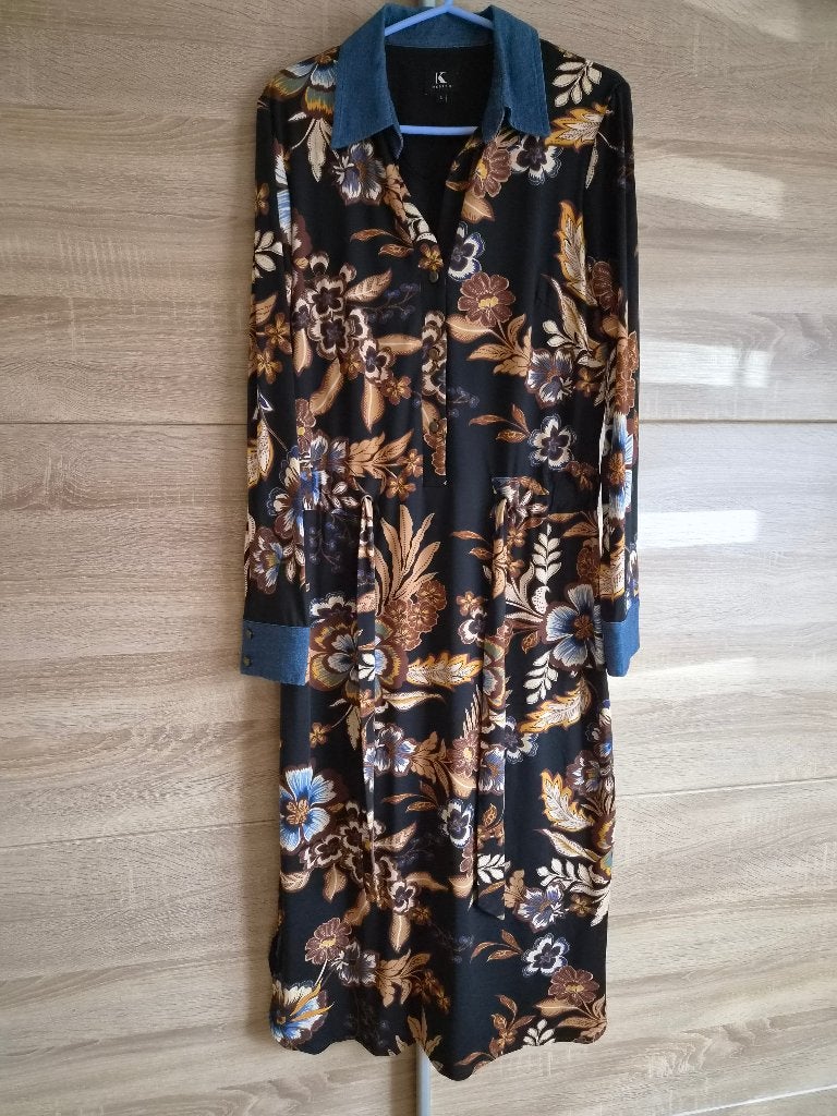 Lange jurk K-Design maat s, K-design, Zwart, Ophalen of Verzenden, Zo goed als nieuw