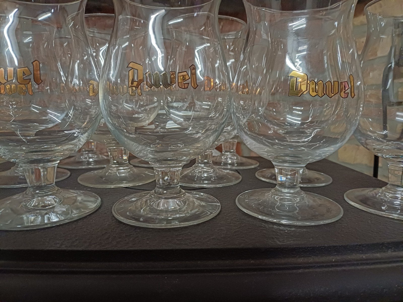 duvelglazen met gouden letters 33cl 2 euro het stuk, Verzamelen, Ophalen