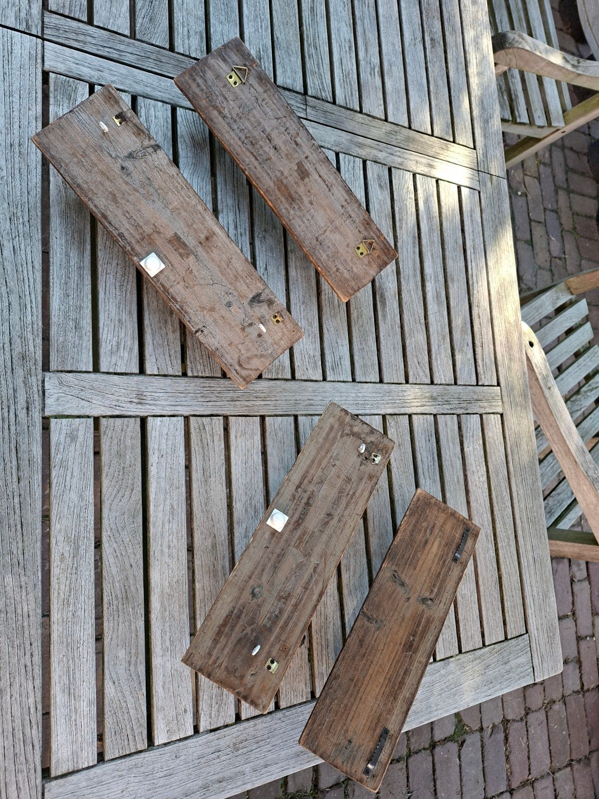 Rustieke houten kapstokken, Enlèvement, Utilisé, Bois, Portemanteau mural