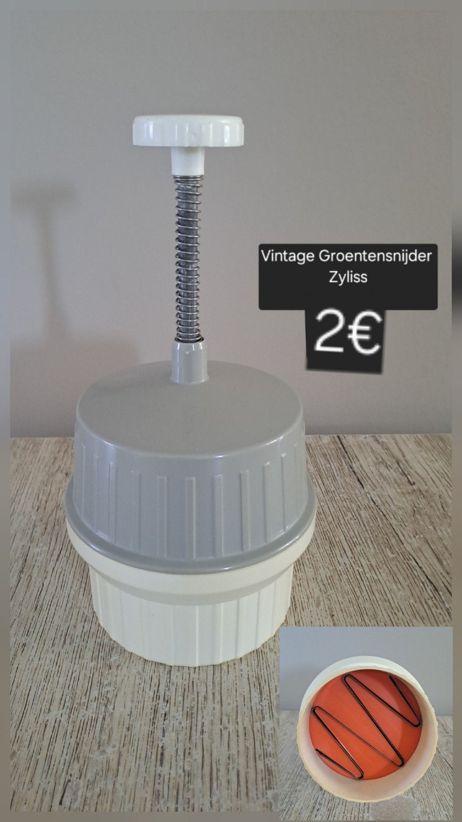 Vintage groentensnijder, Ophalen