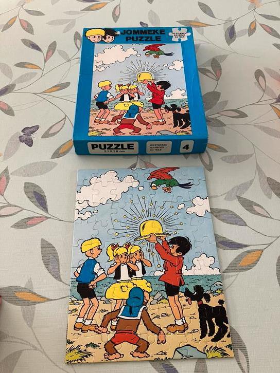 Vintage puzzel jommeke 63 stukken nummer 4 jef nys, Ophalen of Verzenden