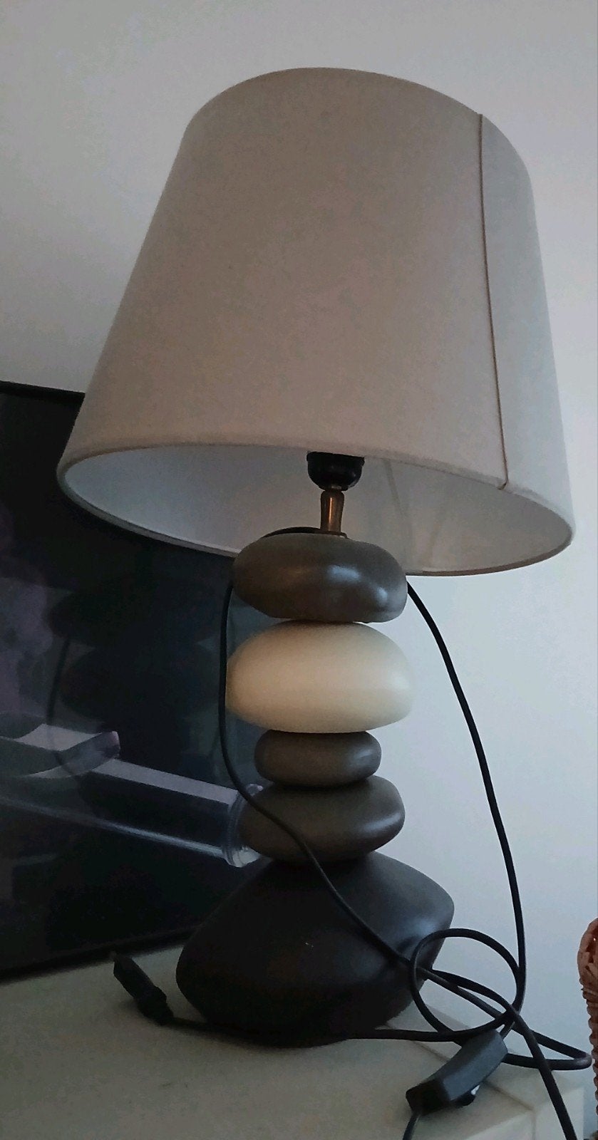 Belle Grande Lampe Maison Du Monde Luminaire 5 galets, Céramique, Enlèvement, Moderne, E27 (grand)