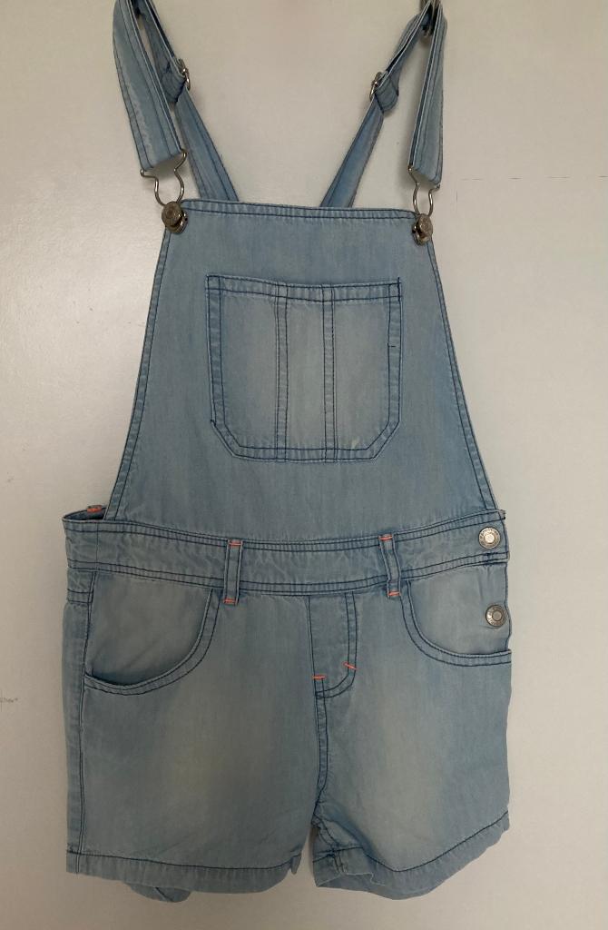 "Esprit " lichtblauwe salopette meisjes-maat 128/8 jaar, Kinderen en Baby's, Broek, Meisje, Ophalen of Verzenden, Zo goed als nieuw