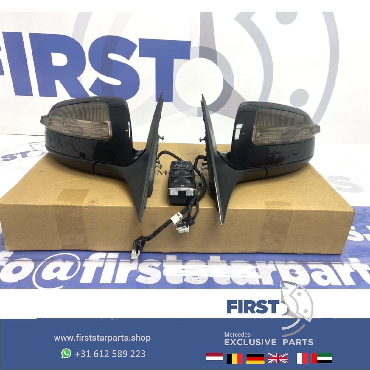 W204 C63 AMG BUITENSPIEGELS spiegel links rechts Mercedes C, Utilisé, -, -, Enlèvement ou Envoi