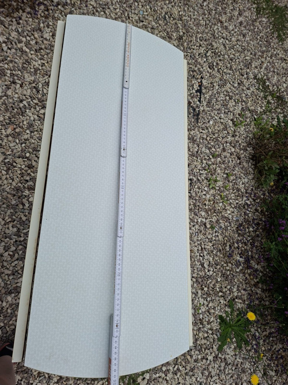 wit rond tafeltje met inklapbaar blad, Ophalen, Gebruikt, Rond