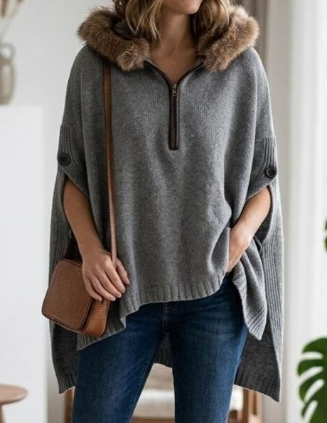 poncho van massimo dutti, Kleding | Dames, Massimo Dutti, Verzenden, Zo goed als nieuw