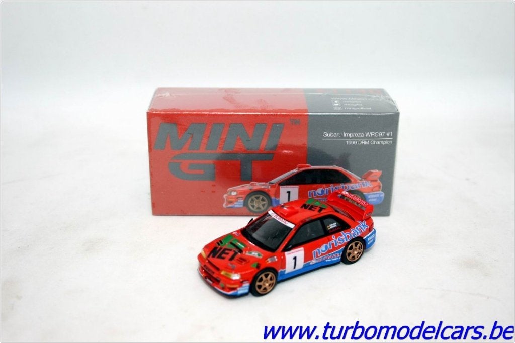 Subaru Impreza WRC 97 1/64 Mini GT, Ophalen of Verzenden, Nieuw, Auto