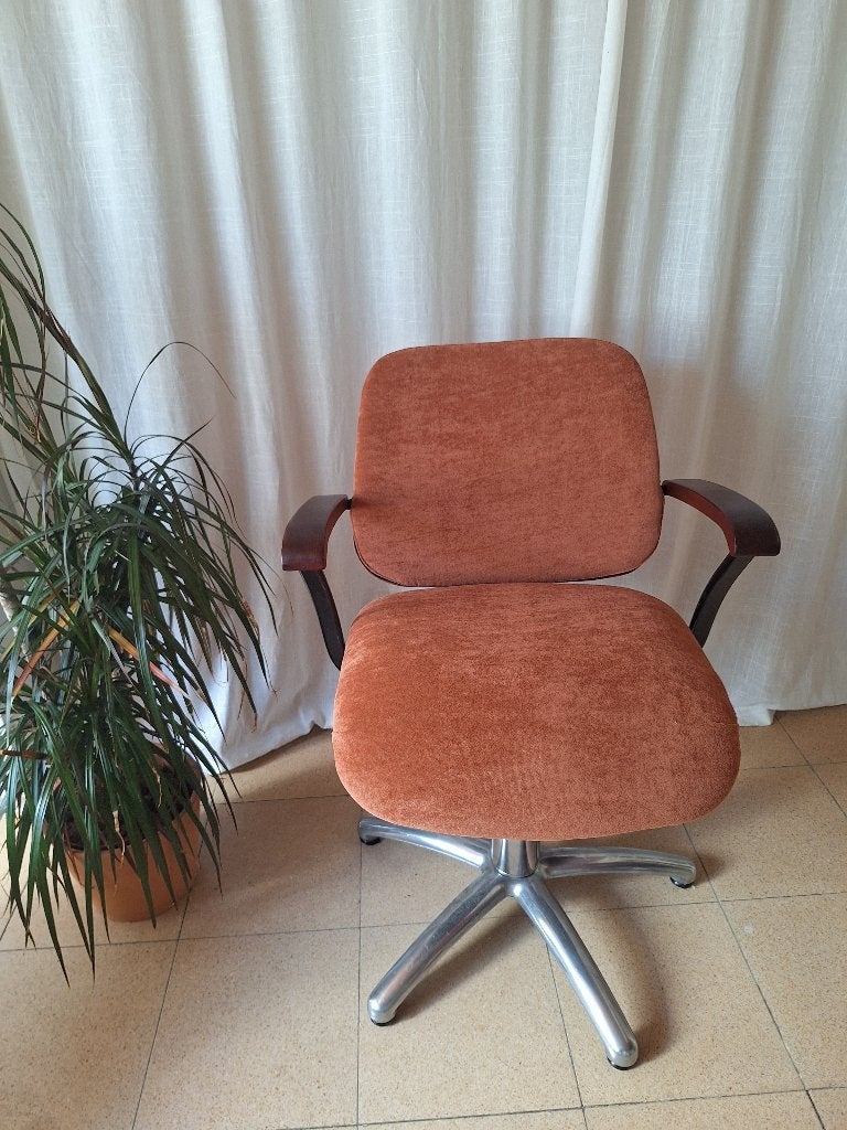 Vintage Kapperstoel, opnieuw gestoffeerd, Ophalen, Gebruikt, Overige kleuren, Stof