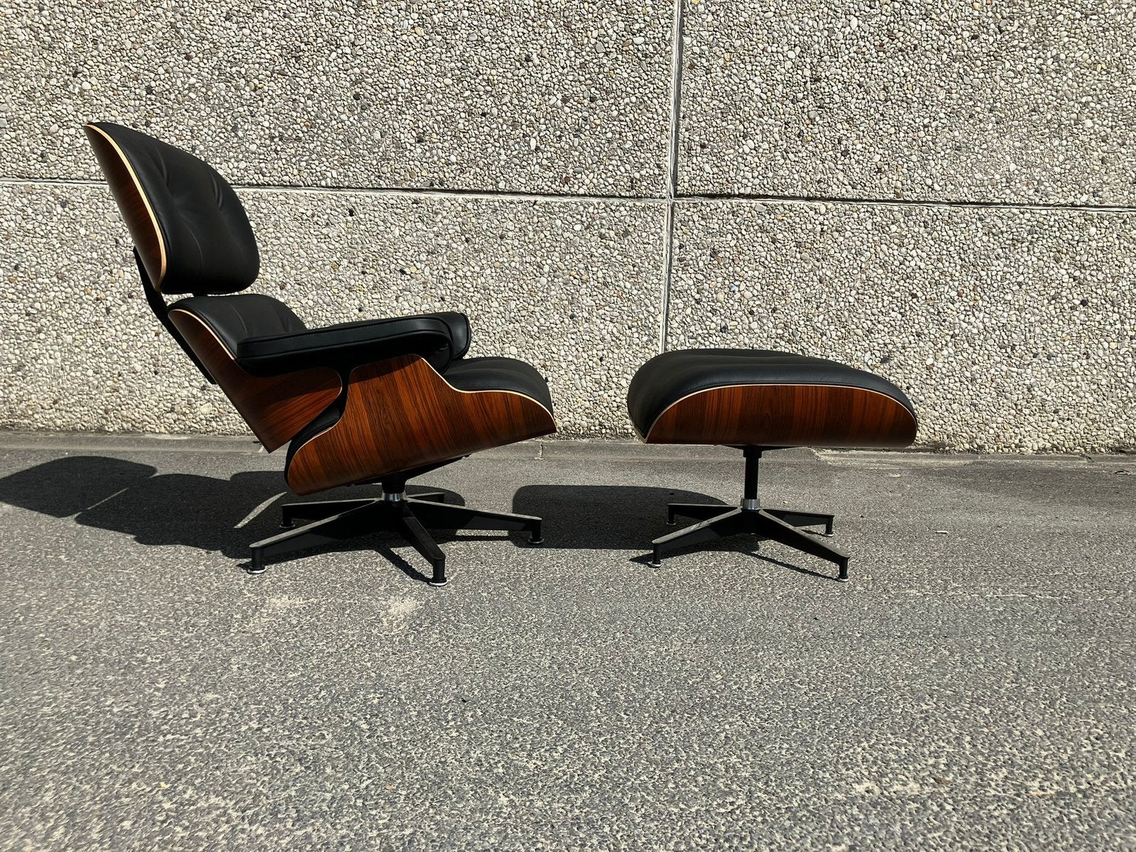 Herman Miller Eames lounge + ottoman Santos Palissandre, Enlèvement ou Envoi, Bois