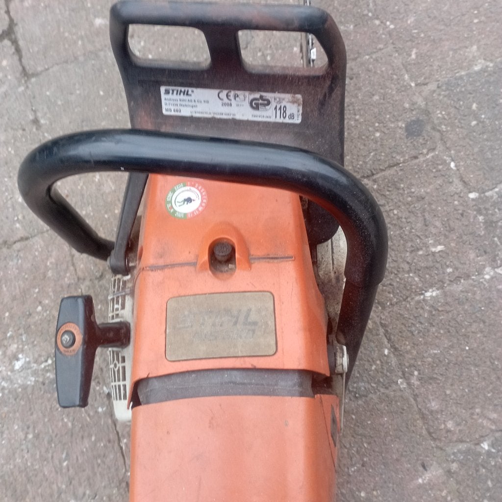 kettingzaag stihl 650, Doe-het-zelf en Bouw, Ophalen, Stihl, Gebruikt, Kettingzaag
