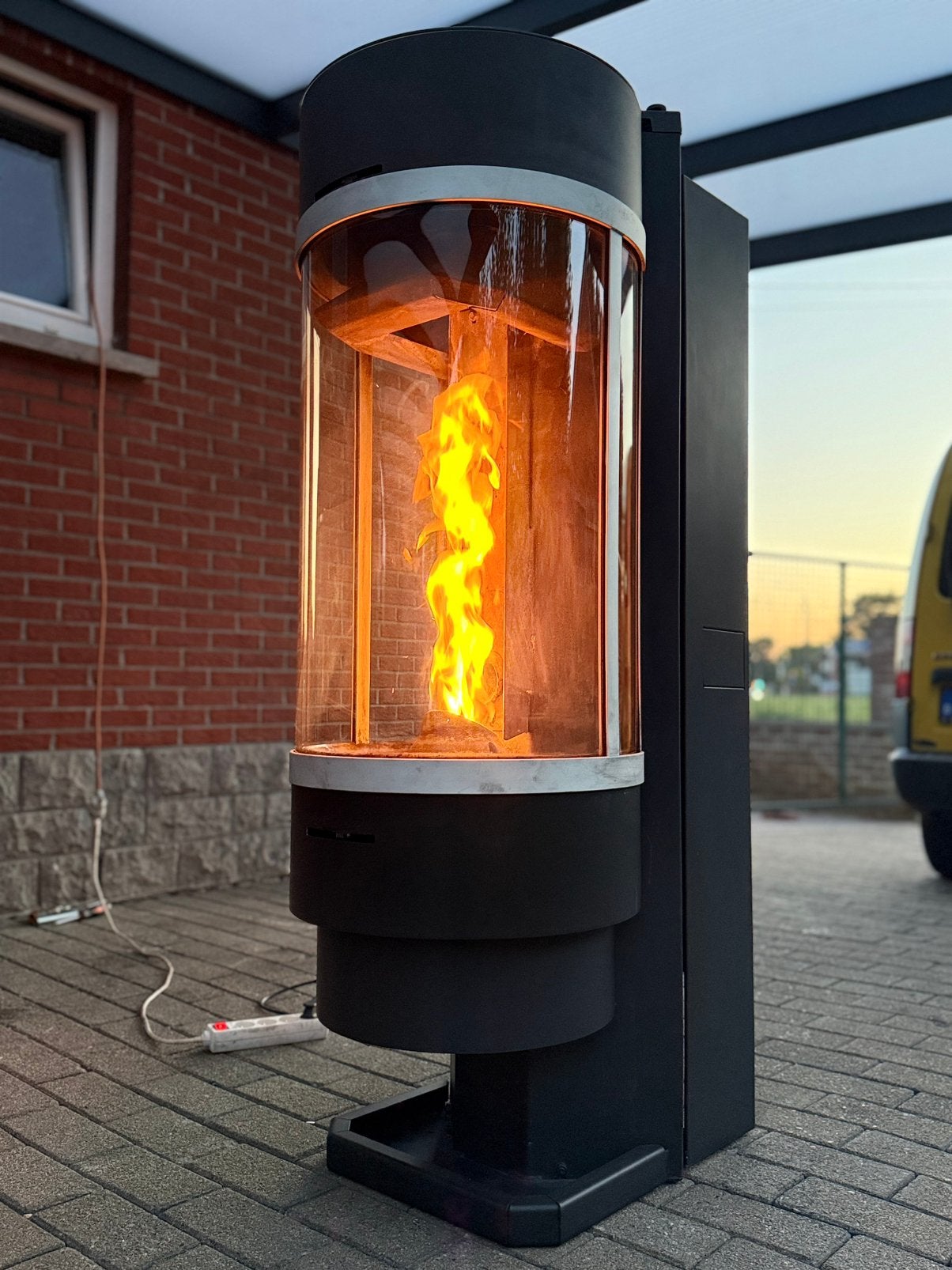 Pelletkachel thermorossi bellavista 10kw gratis leveren !, Ophalen, Zo goed als nieuw, Vrijstaande haard, Elektrische haard