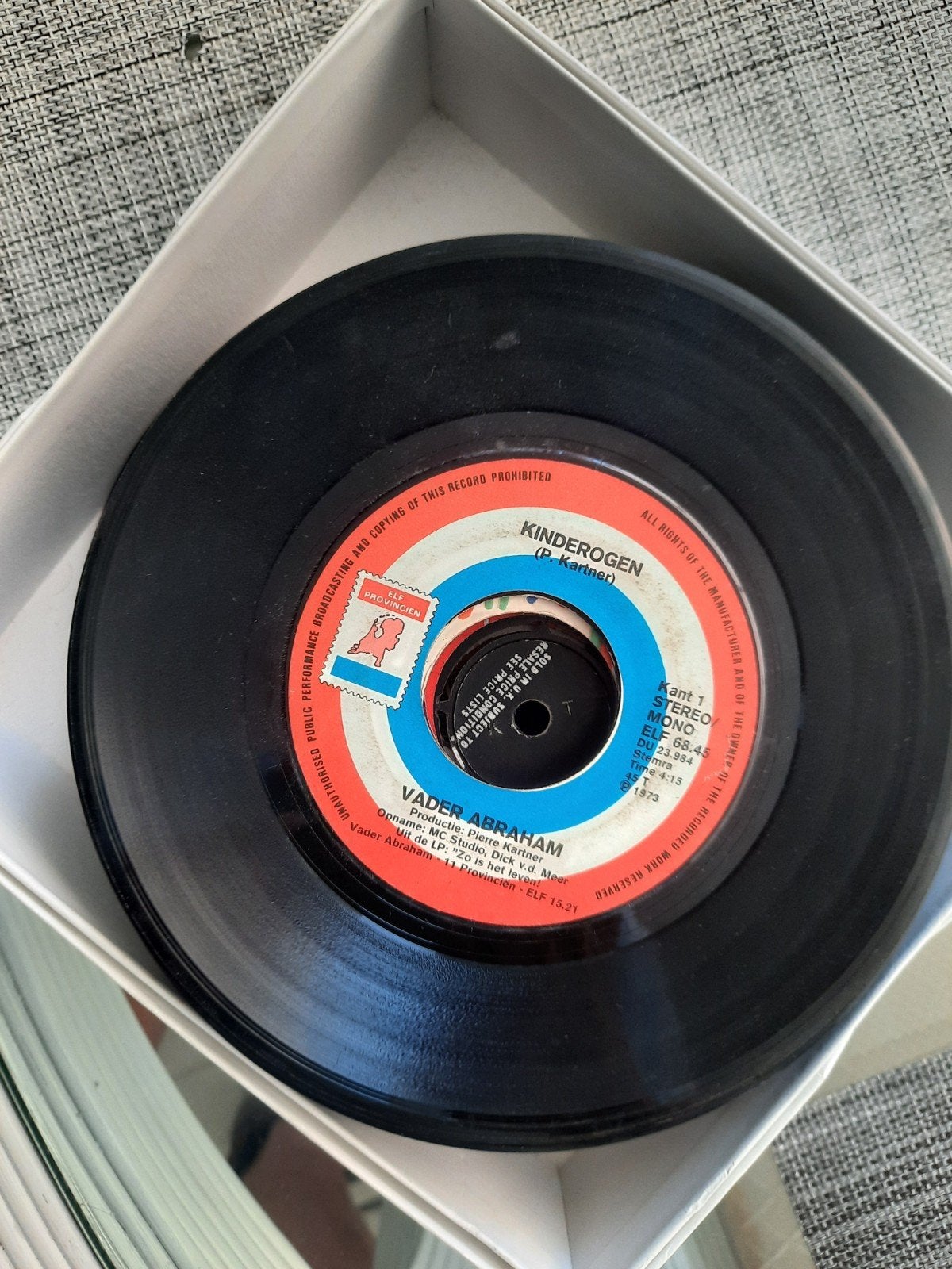 45 toeren plaatjes vinyl, Ophalen