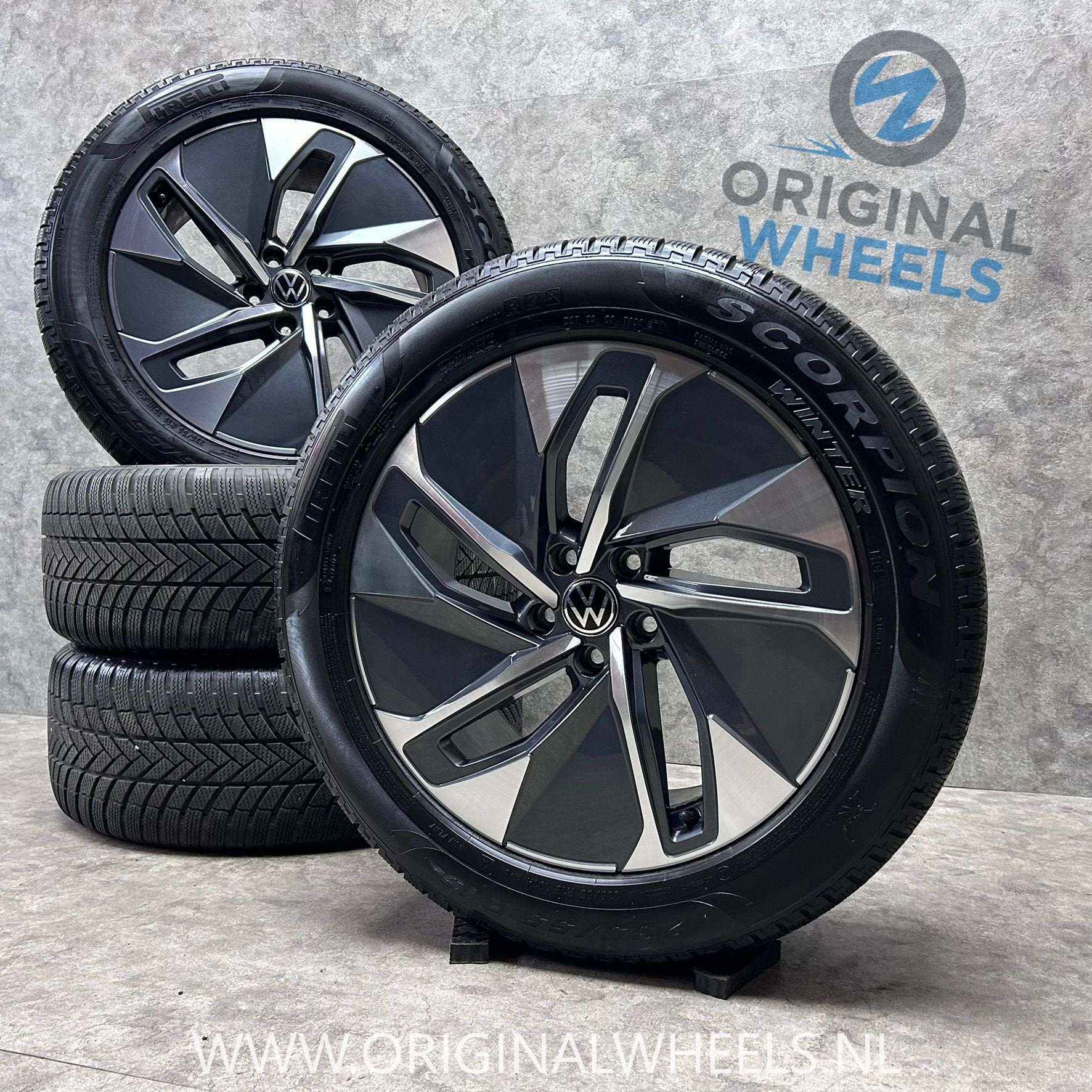 ✅ 19 inch Hamar velgen + winterbanden VW ID.4 - ID.Buzz, Auto-onderdelen, Gebruikt, -, -, Banden en Velgen