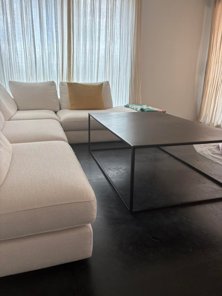 Mooie en ruime/strakke metalen salontafel, Huis en Inrichting, Tafels | Salontafels, Ophalen, Gebruikt