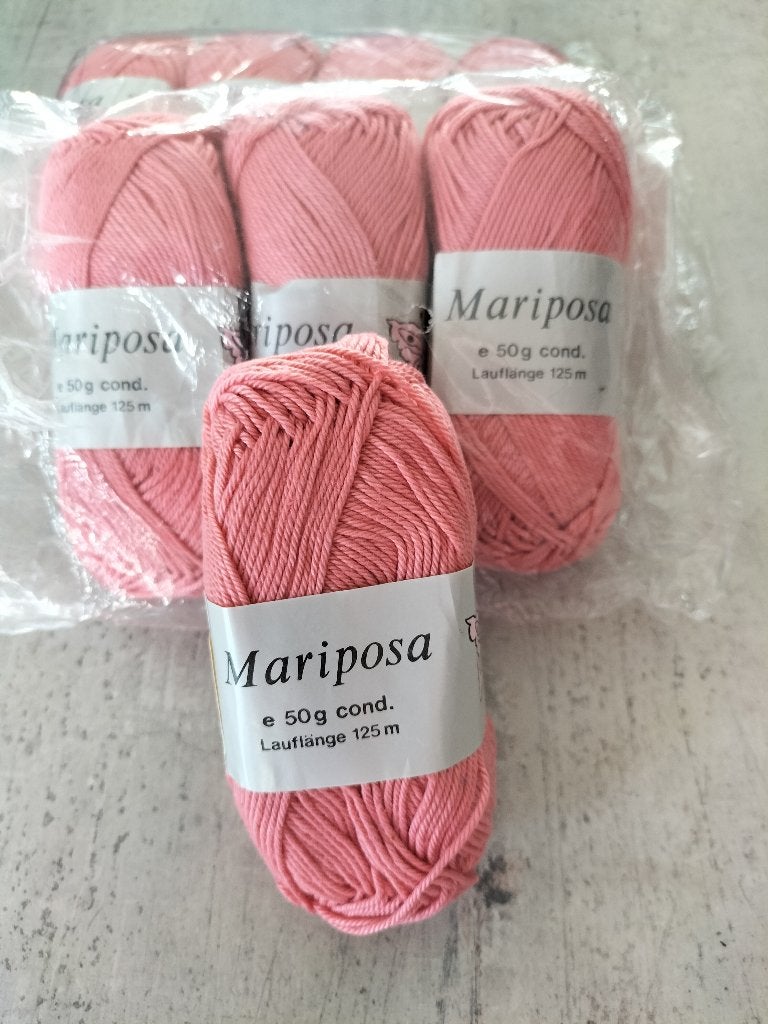 Roze bal van Mariposa wol (8 ballen) C1, Hobby en Vrije tijd, Breien en Haken, Ophalen of Verzenden