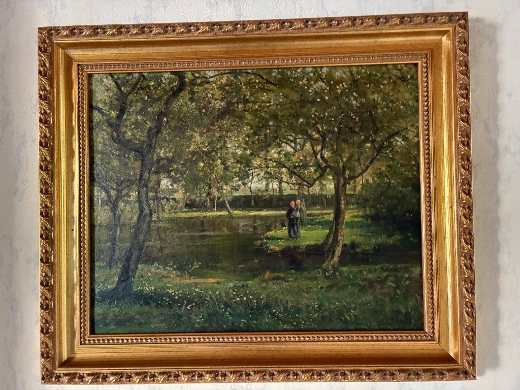 Antieke schilderijen, Antiquités & Art, Enlèvement ou Envoi, Œuvre originale, Autres sujets, Toile