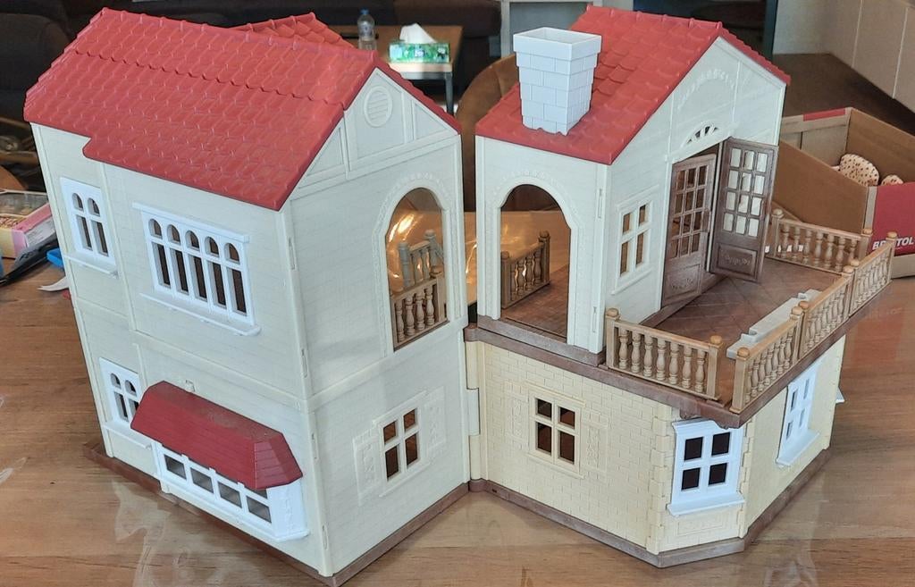 Sylvanian families 5708 groot poppenhuis met geheime speelpl, Kinderen en Baby's, Ophalen of Verzenden, Zo goed als nieuw, Poppenhuis