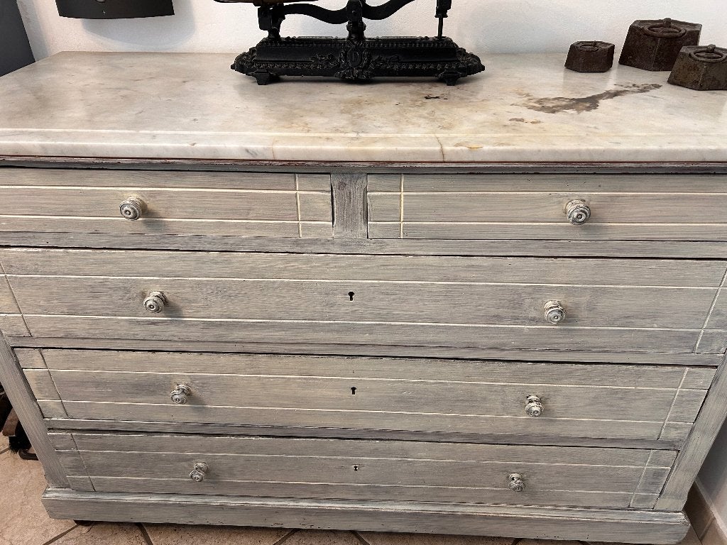 Commode avec plateau en marbre, Enlèvement