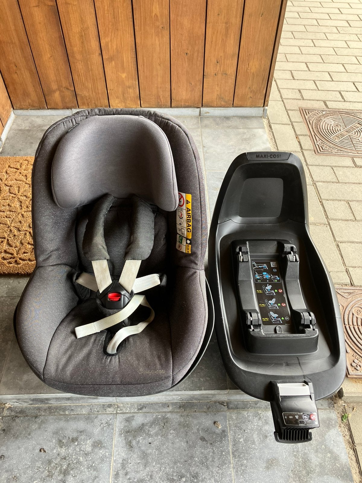 Autostoel 2 way pearl met basis, Kinderen en Baby's, Ophalen, Zo goed als nieuw, Isofix