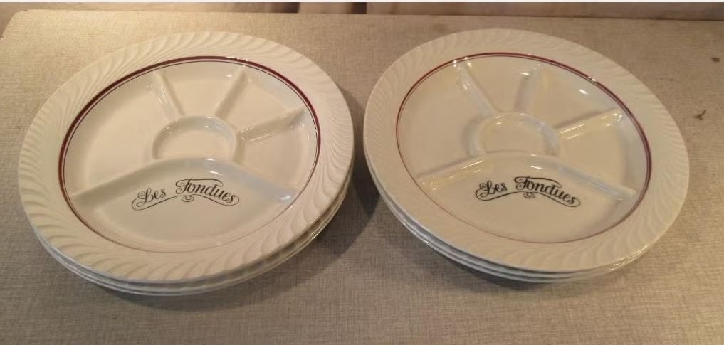 6 magnifiques assiettes à fondue - Boch Bistrot, Maison & Meubles, Assiettes(s), Enlèvement ou Envoi, Villeroy & Boch, Comme neuf