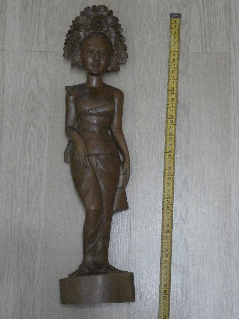 Statue balinaise en bois (3), Statue, Bois, Asie, Fait main