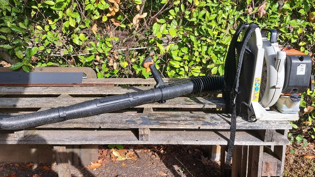 Bladblazer Stihl ruggedragen, Tuin en Terras, Ophalen, Benzine, Gebruikt, Still
