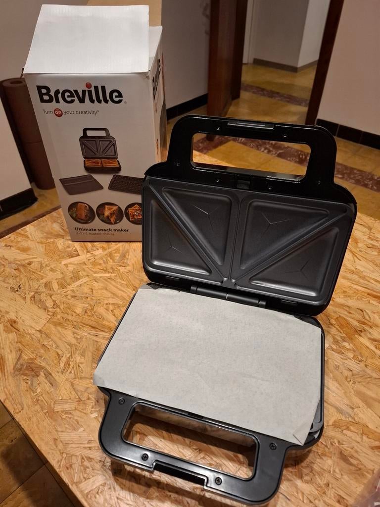 NIEUWE Breville wafel/croque/panini ijzer, Enlèvement, Plaques amovibles, Neuf