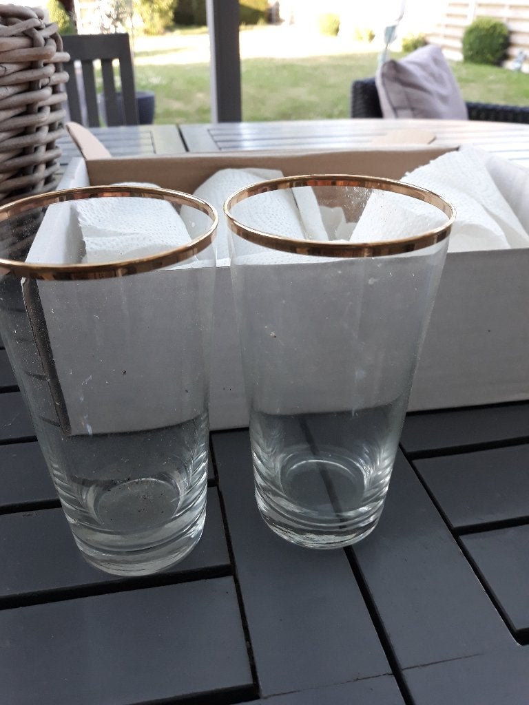 5 longdrinkglazen met goeden randje voor 0,5e, Ophalen of Verzenden