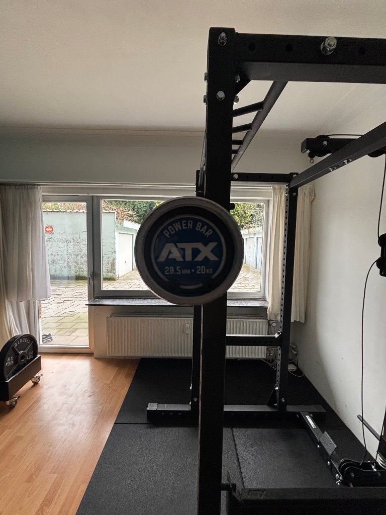 Barre olympique — musculation (ATX), Sport en Fitness, Fitnessmaterialen, Ophalen, Zo goed als nieuw, Benen, Overige typen
