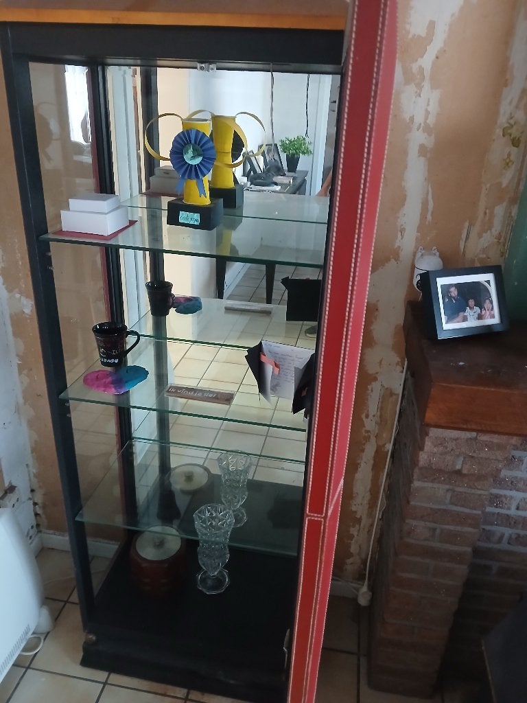 Vitrine kasten, Huis en Inrichting, Ophalen, Hout, Gebruikt, Oosters