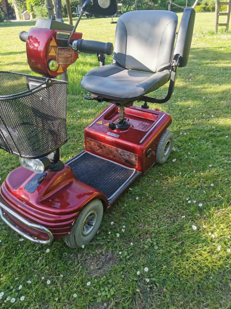Trottinette 4 roues pour personnes handicapées Scootmobiel S, Enlèvement ou Envoi, Pliant, Comme neuf, Fauteuil roulant électrique