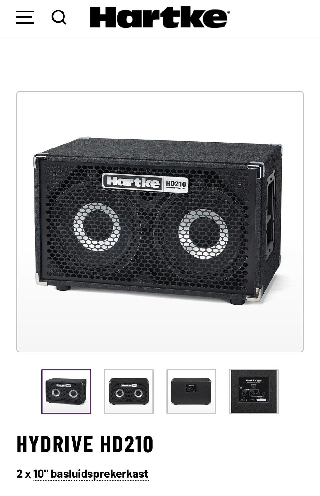Gezocht : Hartke Hydrive HD210 8 ohm 500W RMS, Musique & Instruments, Enlèvement, Comme neuf