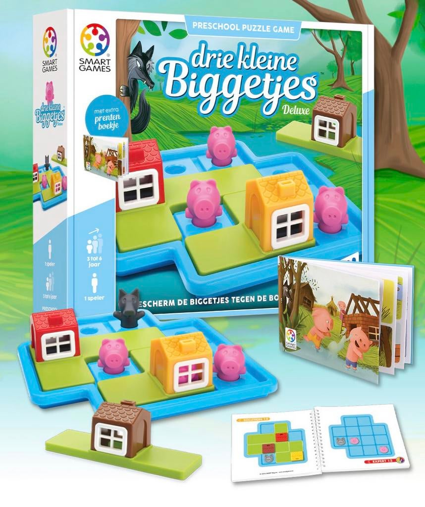 Smart Games drie kleine Biggetjes, Hobby en Vrije tijd, Ophalen, Zo goed als nieuw