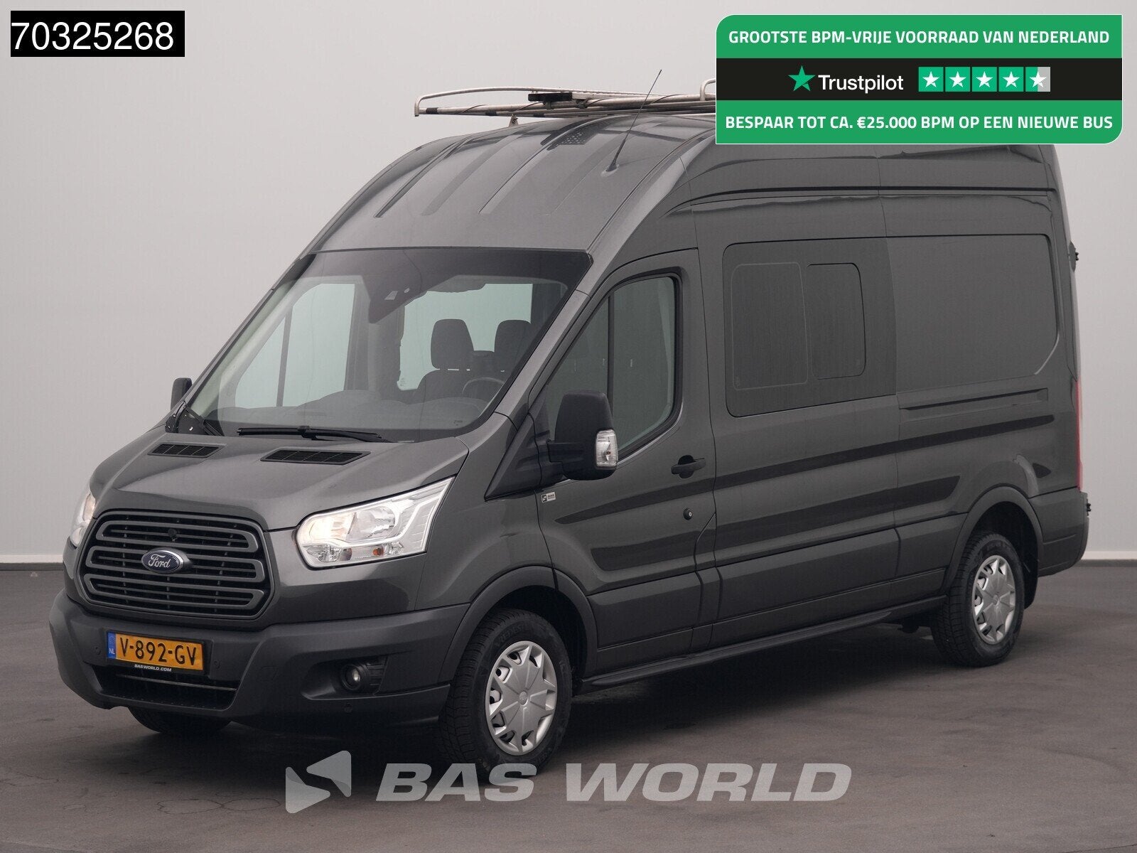 Ford Transit 170pk Dubbel Cabine 170PK L3H3 Hoog Dak Trekhaa, Autos, Argent ou Gris, Achat, Euro 6, Entreprise