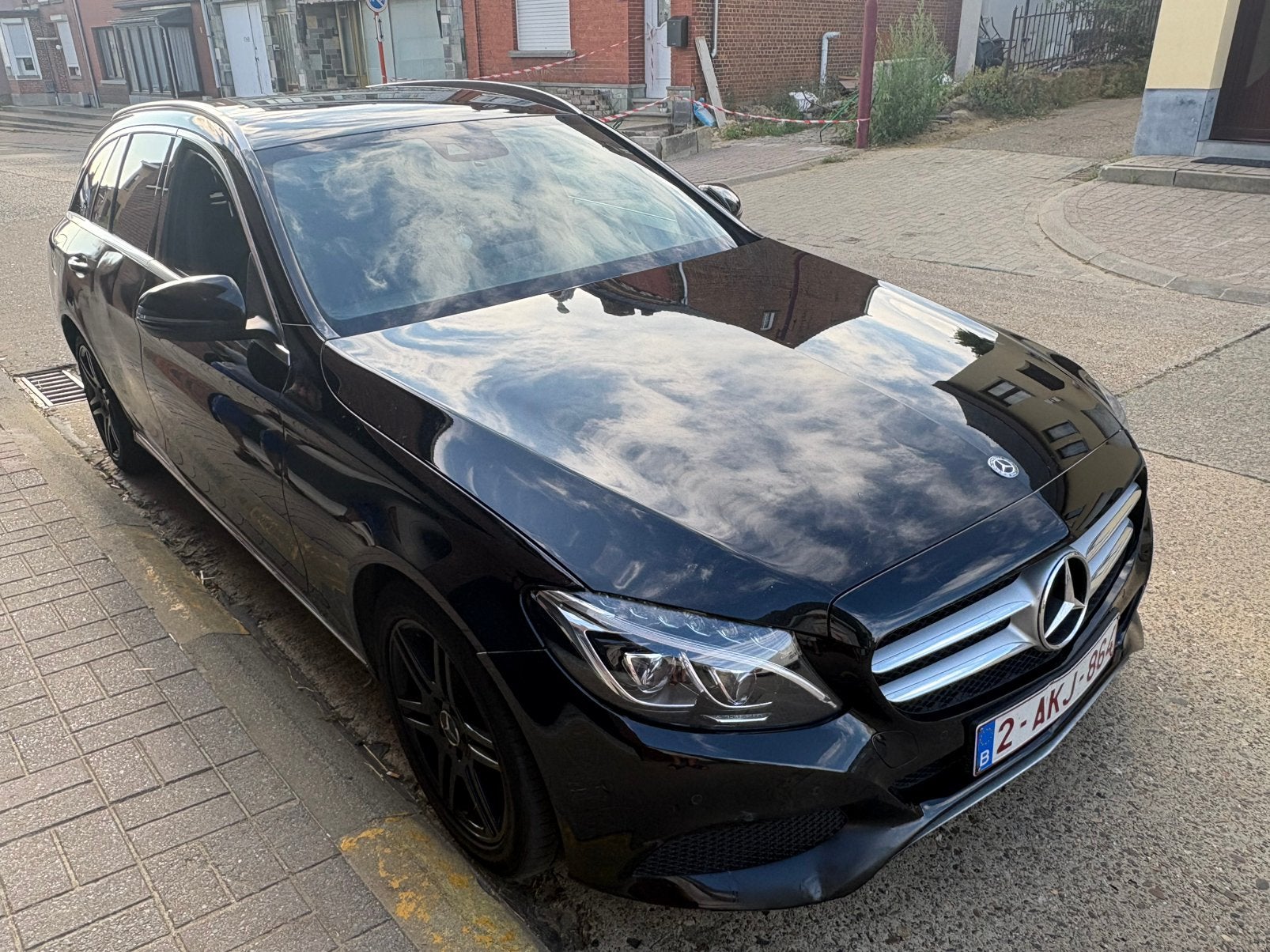 Mercedes C200d 2018 212.000km automaat, Automaat, Zwart, Leder, 5 deurs