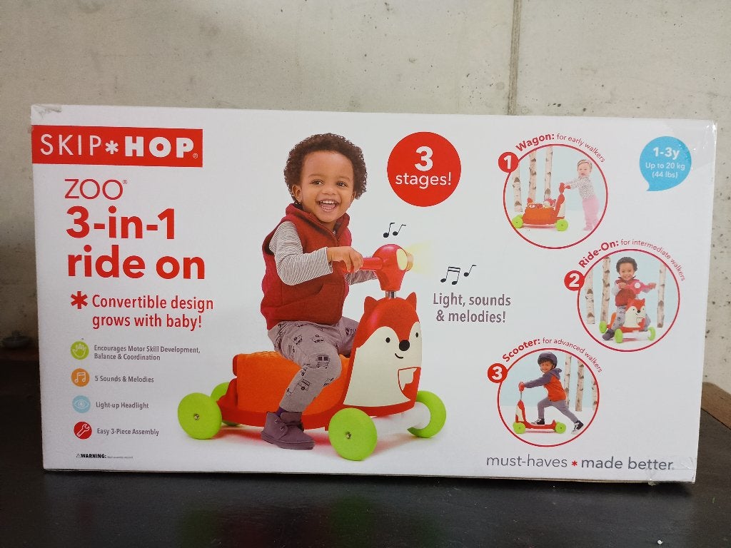 Skip Hop 3-in-1 Roller Vos loopwagen, Kinderen en Baby's, Ophalen, Gebruikt, Loopvoertuig