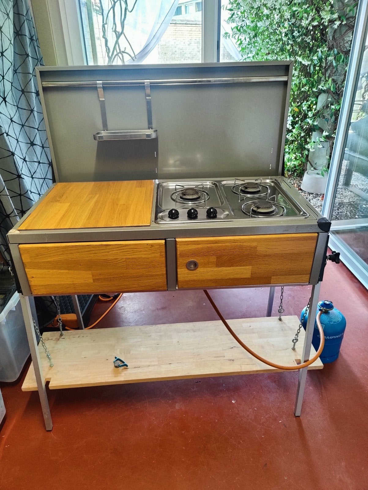 Bermkeuken, 3 Pits inclusief gasfles, Ophalen, Gebruikt, Aart Kok, Gas