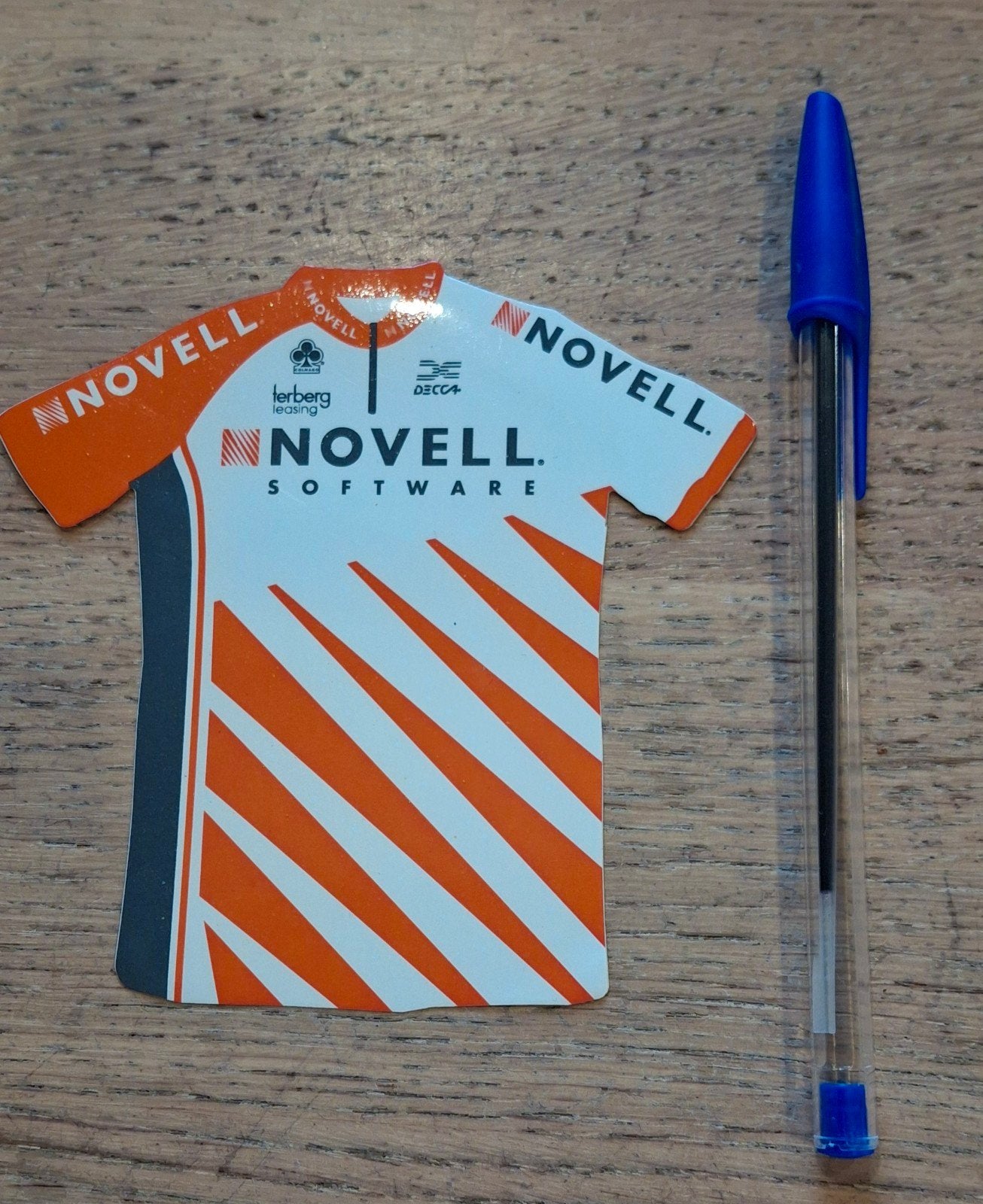 Autocollant pour maillot de cyclisme d'équipe | Novell Softw, Enlèvement ou Envoi, Comme neuf, Sport