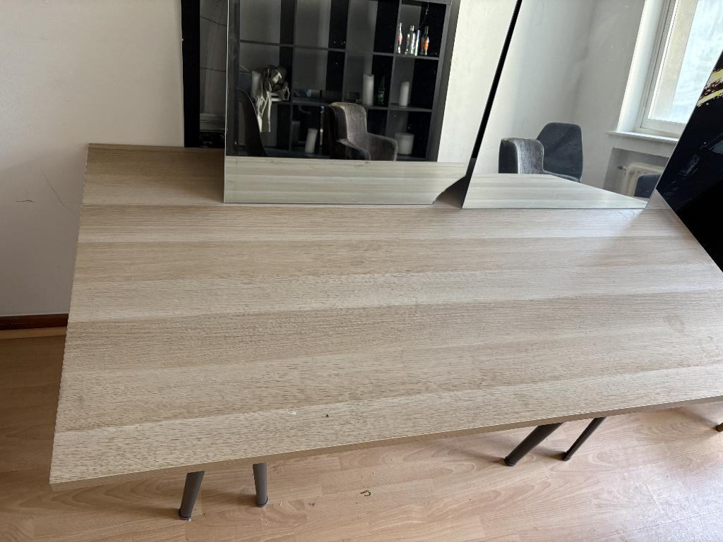 Table de Réunion, 160 cm, Beige, 73 cm, Comme neuf
