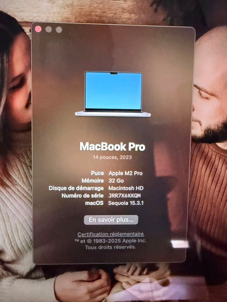 Mac Book M2 Pro, MacBook Pro, 32 GB, Autres tailles, 512 GB
