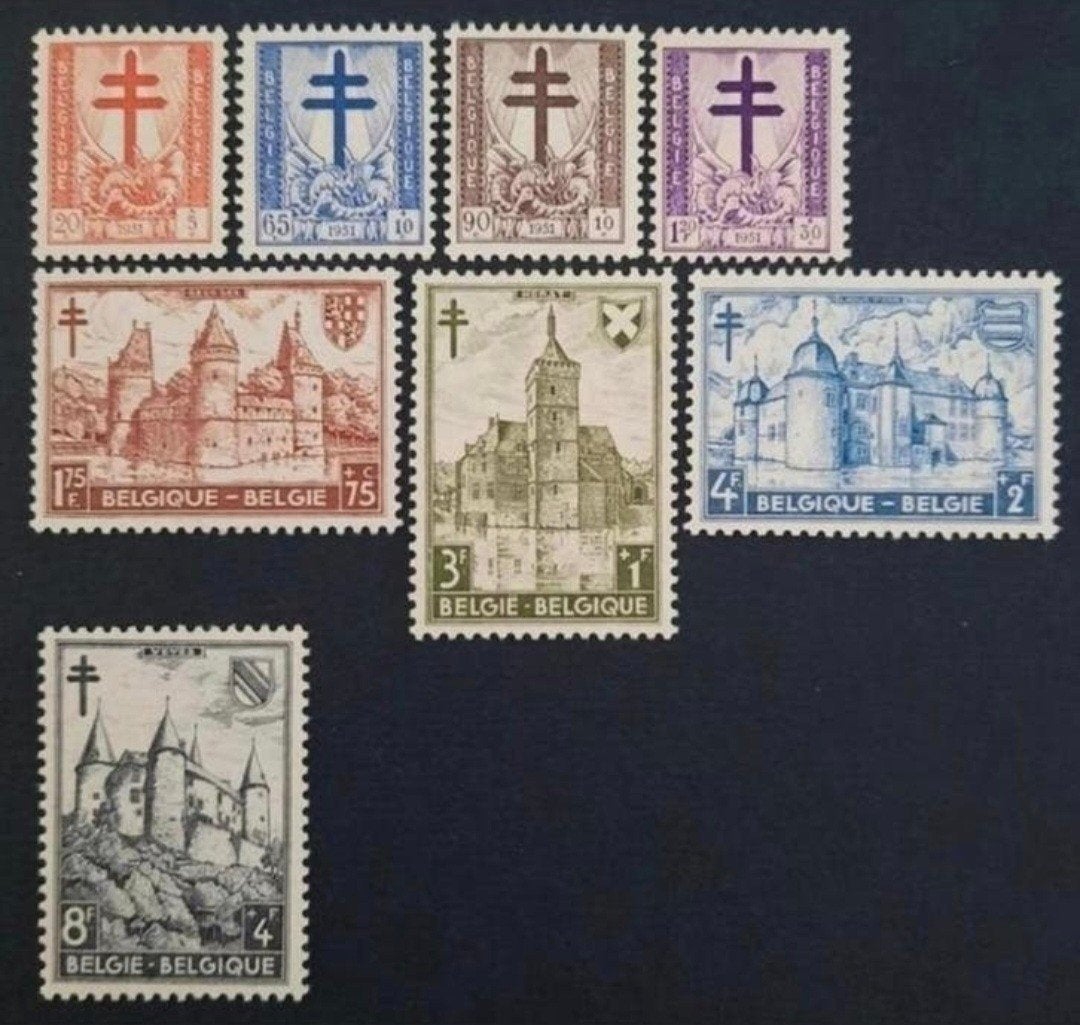 België: OBP 868/75 ** Tuberculosebestrijding 1951., Postzegels en Munten, Orginele gom, Ophalen of Verzenden, Zonder stempel, Postfris
