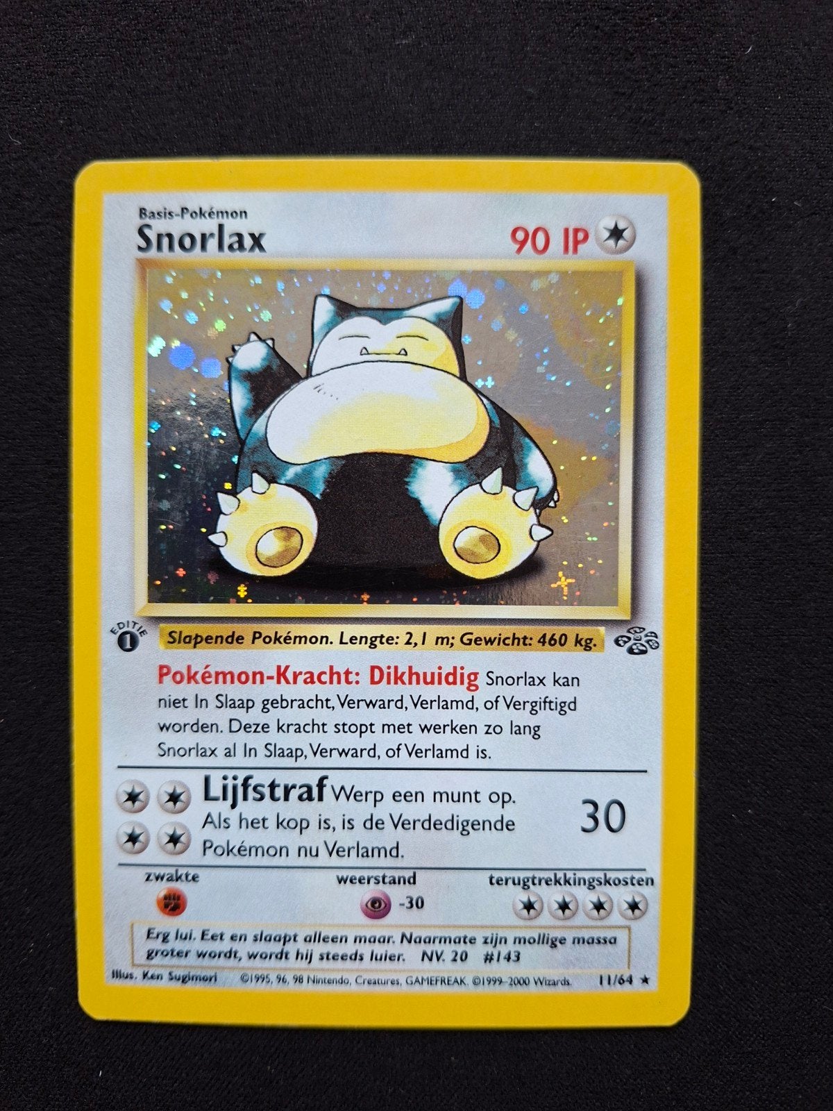 Pokémon Snorlax NL 1st edtition, Ophalen of Verzenden