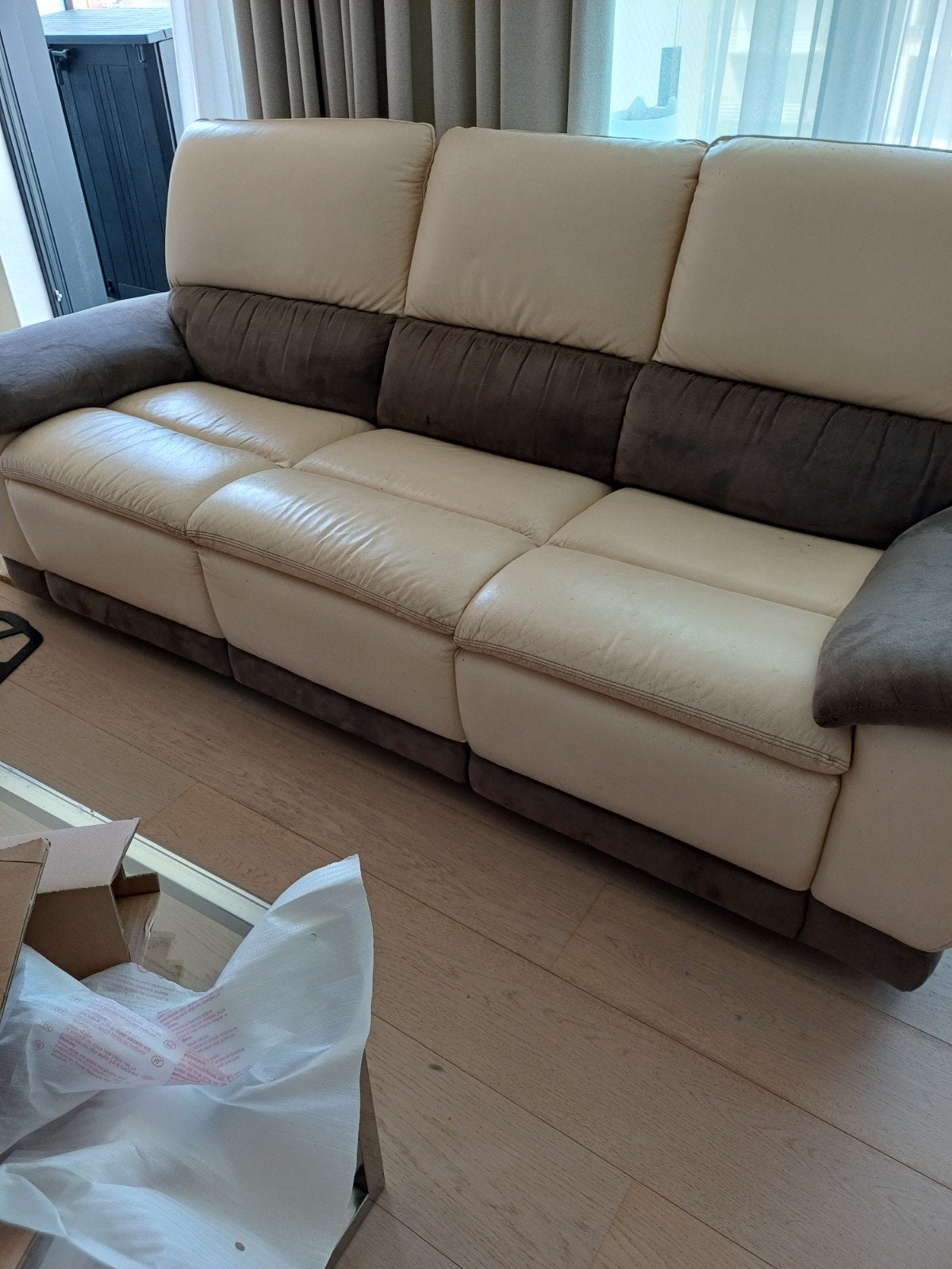 Canapé en cuir avec fauteuil inclinable, à récupérer gratuit, Maison & Meubles, Enlèvement