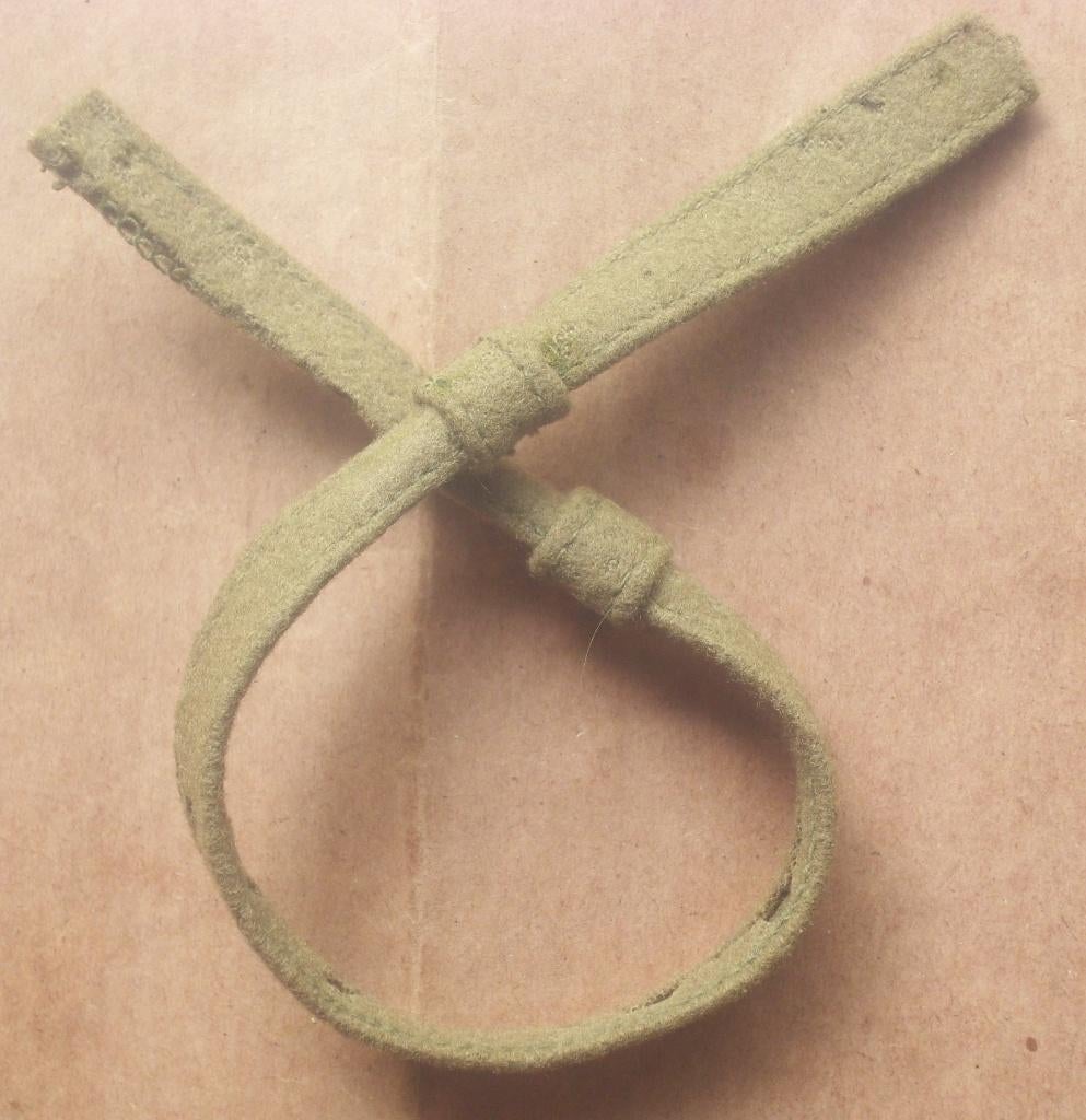 Jugulaire de troupe pour casquette belge modèle 1935, Verzamelen, Militaria | Tweede Wereldoorlog, Landmacht, Embleem of Badge